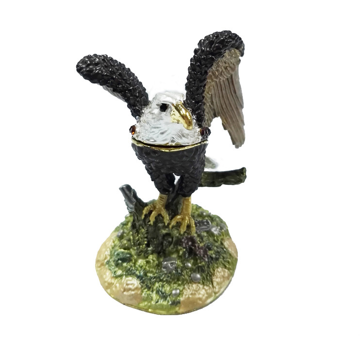 bird trinket jewelry box eagle bird jeweled animal boxes bird bejewelled boxes