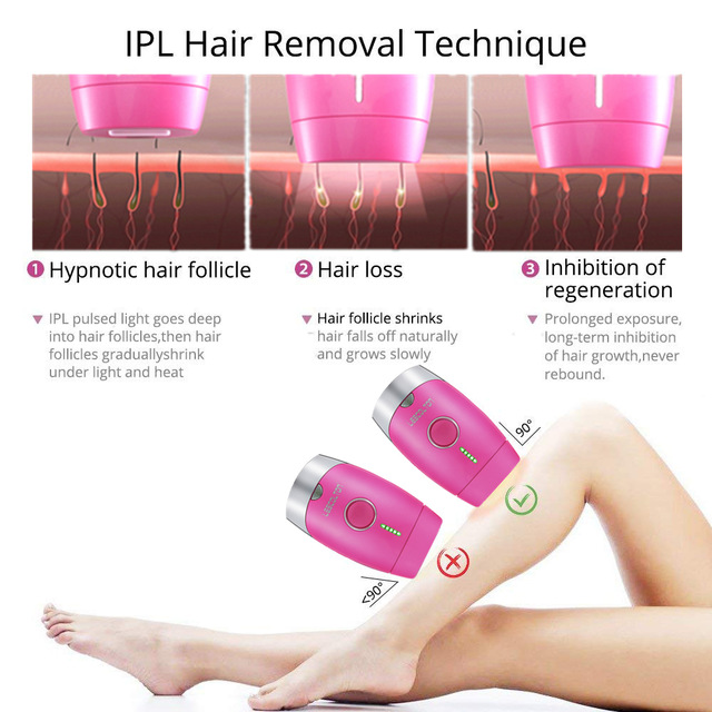 Painless IPL Hair Removal Machine Portable Skin Rejuvenation Device LCD Display