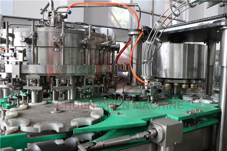 Soft Drink Washing Filling And Capping Machine With Water Sealing Equipment