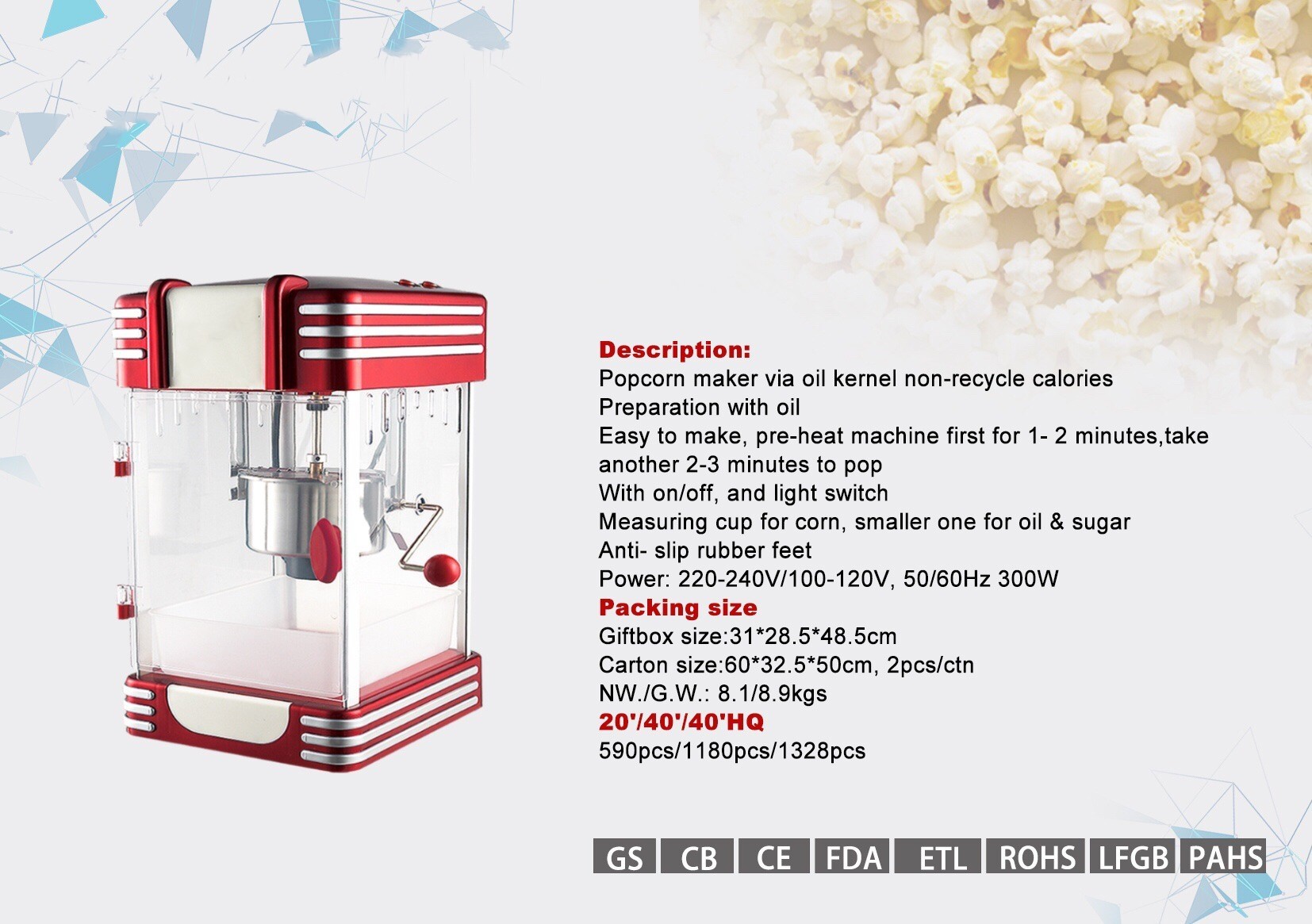 Sweet microwave popcorn vending machine