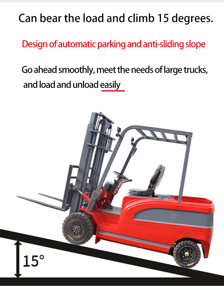2.0 Ton Small Electric Forklift Truck With DC Motor And 2500kg Loading Capacity Full Outdoor Electric Forklift