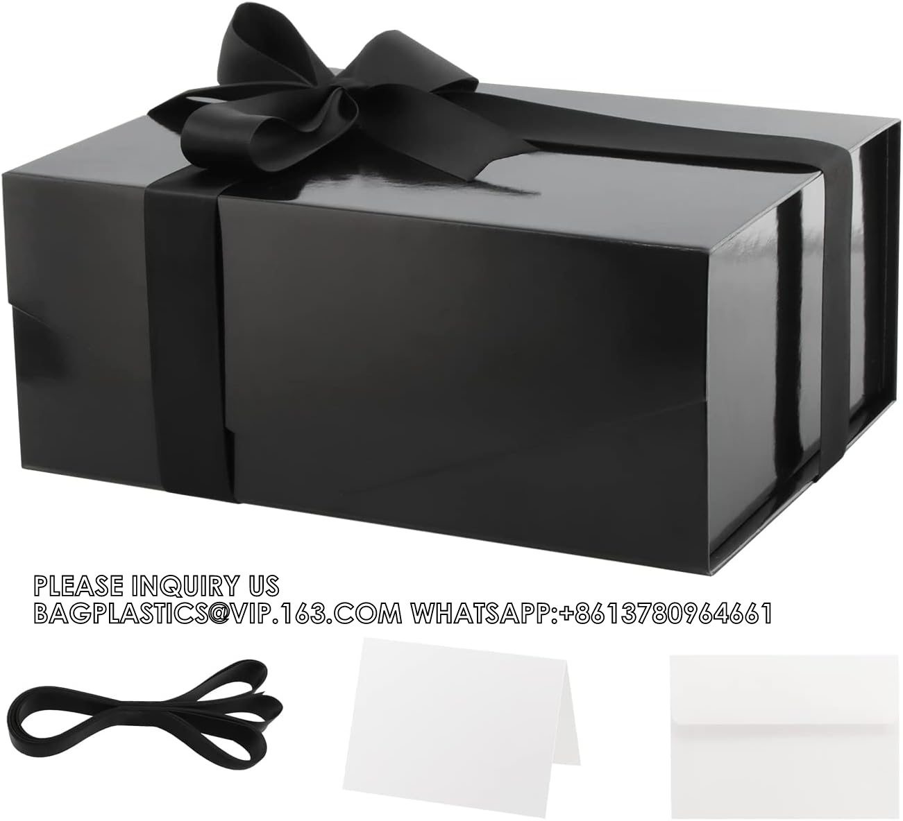 Groomsmen Proposal Boxes, Magnetic Closure Rectangle Collapsible Boxes For Gift Packaging (Matte Black)