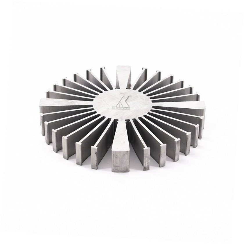 Extruded Round Heat Sink Aluminum Profile Metal 6063