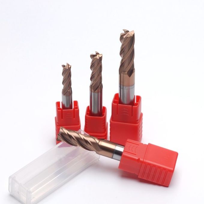 Durable 4 Flutes Tungsten Carbide End Mill HRC55 1-8mm AlTiN Coating