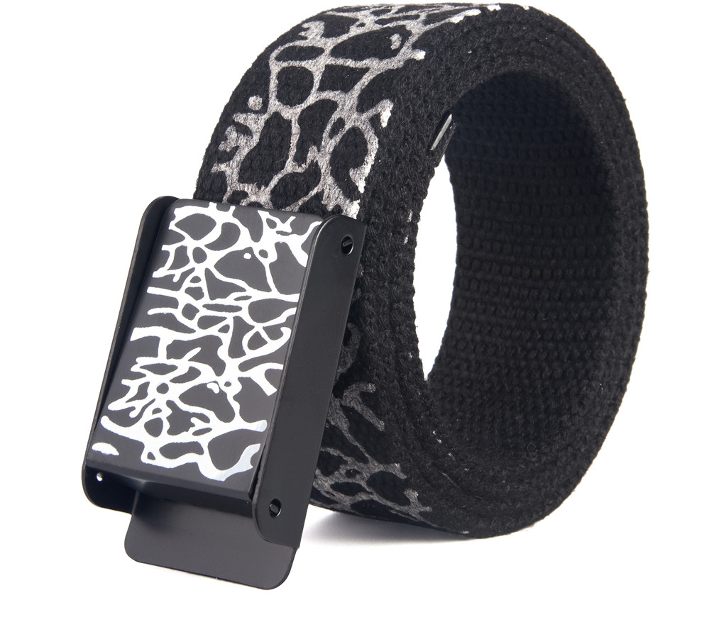 Totem Cotton Webbing Belts Burst Crack Unisex Canvas Belt Graffiti