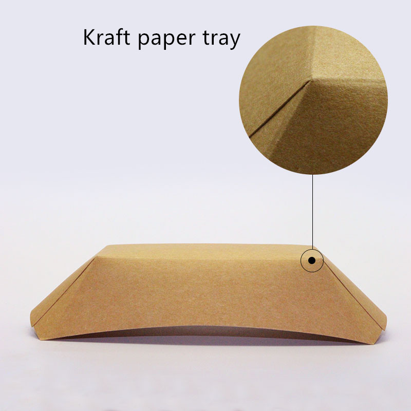 100 280 530ml Kraft Paper Boat Container For Chicken Rice Flower