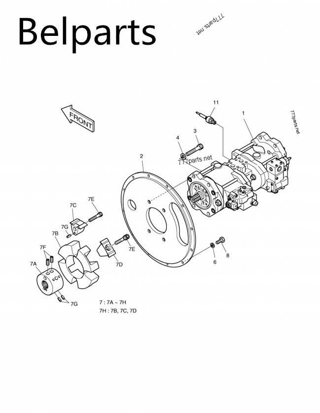 DH150-7 XE135 S140LC-V S150LC-V 2401-9236B K3V63DT - HNOV -14T Excavator Main Hydraulic Pump Assy