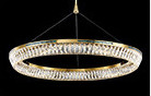 3000K To 6500K Three Ring Crystal Commercial Chandelier LED Source K9 Crystal