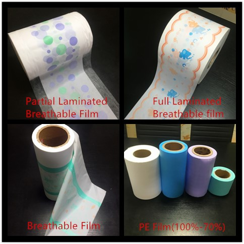 Safe Diaper Raw Materials Perforated PE Film For Sanitary Napkins