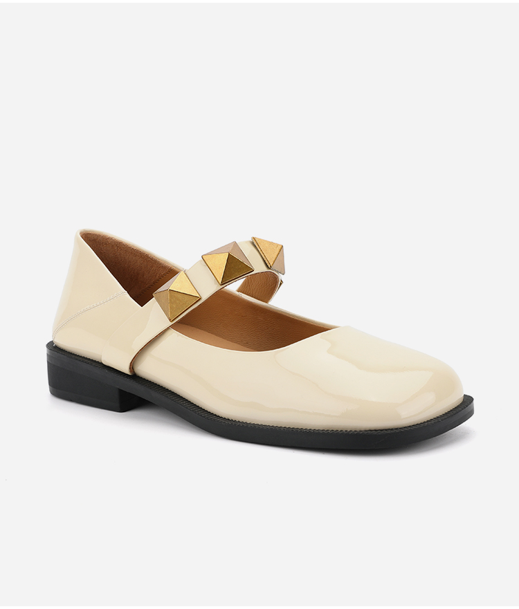 Non Slip Women Flat Leather Shoes , Ladies Beautiful Women Mary Jane Shoes