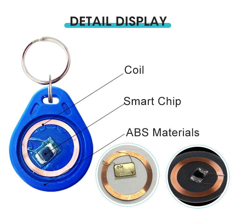 TK4100 RFID NFC Keyfob , EM4200 Key Fob 125khz For Door Access Control