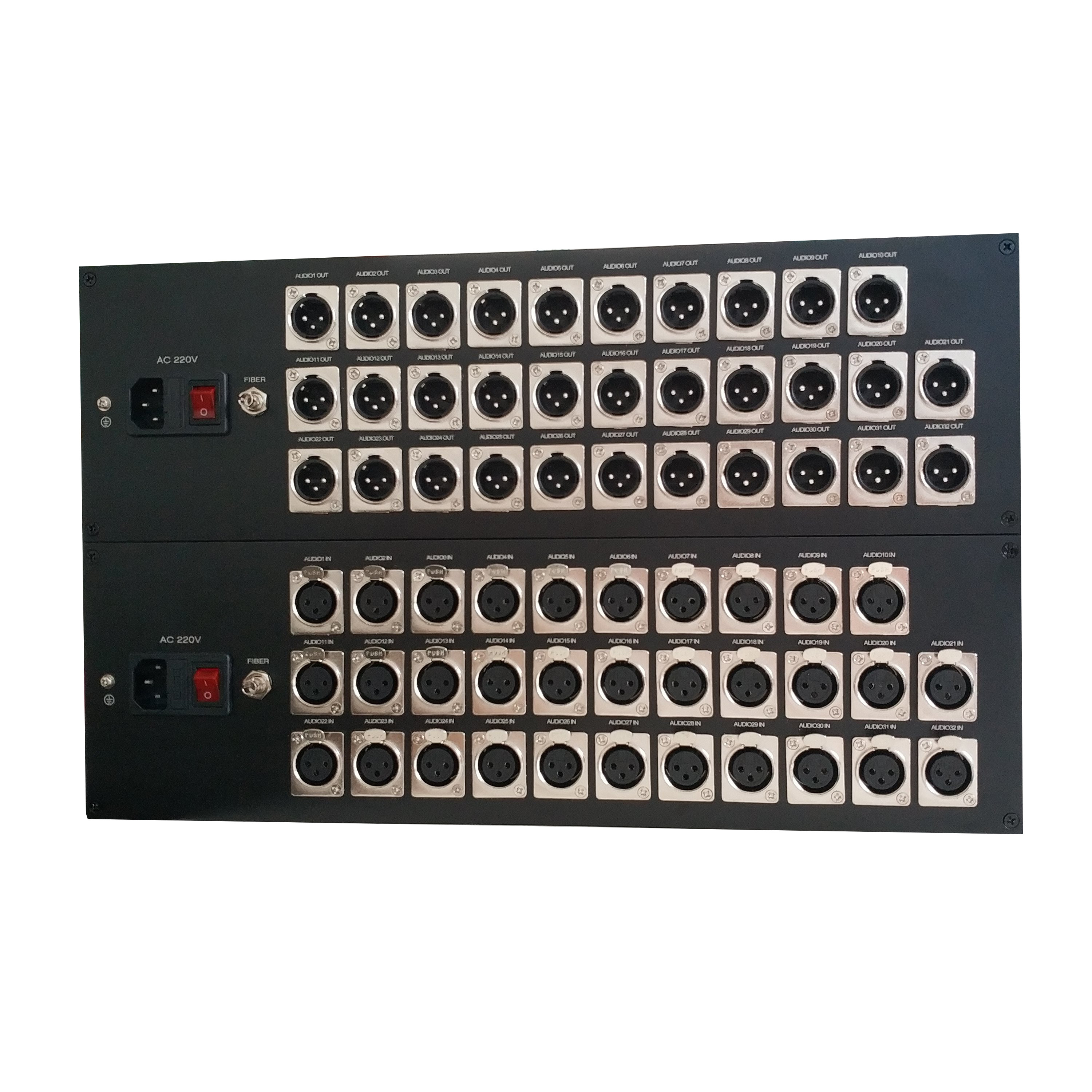 32 x forward XLR balanced audio converter;FC 20 ~ 100 km;Audio signals up to 12.5 miles in a single mode