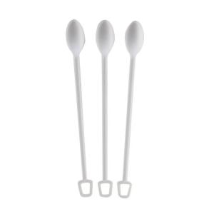 China Reusable Disposable Plastic Table Spoon For Honey Ice Cream Soup Coffee on sale