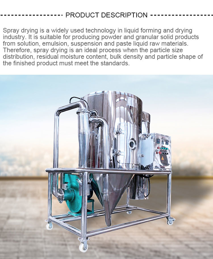 Egg Milk Centrifugal Spray Dryer Equipment Powder Making Machine Atomizer