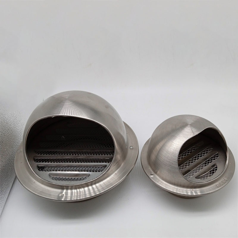 3" Stainless Steel Wall Air Vent Cover Hood End Ducting Cap Round Grille Ventilation Cover