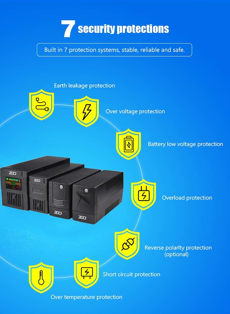 Standby 600W 1000VA Line Interactive UPS Power Supply For Router