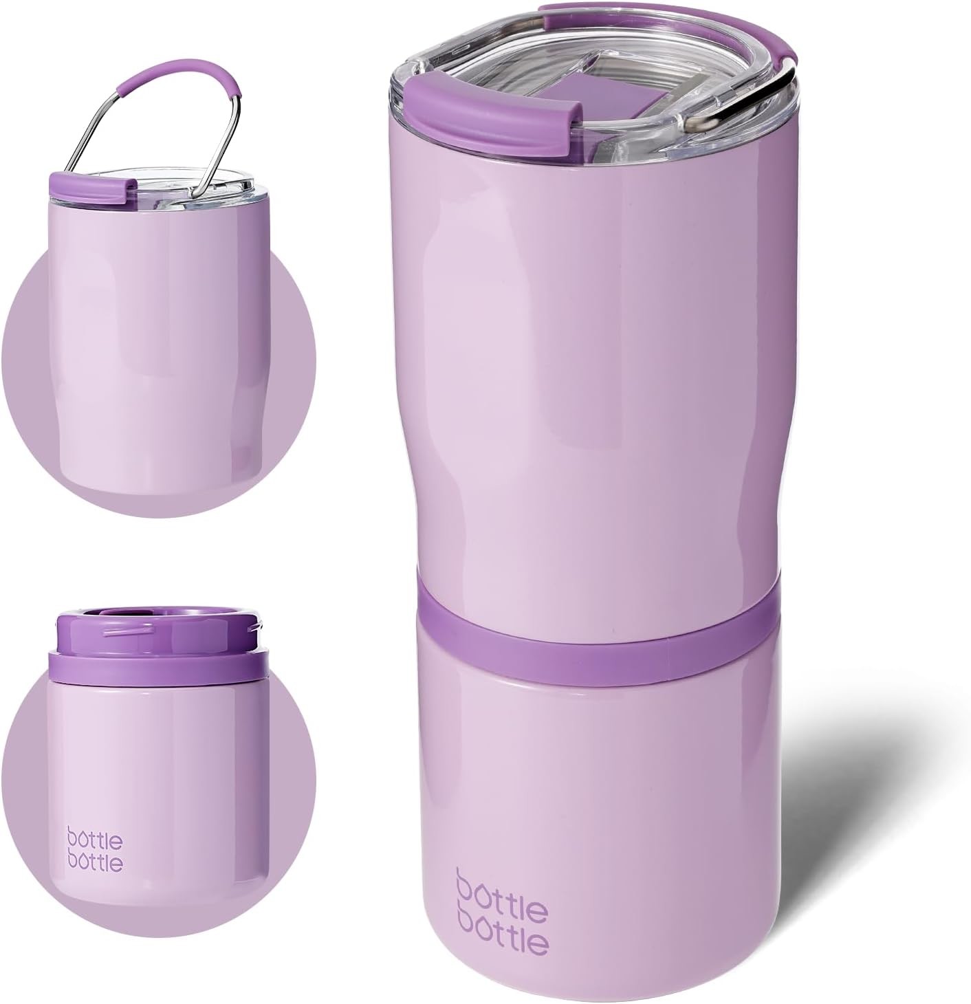 Microwave And Dishwasher Safe 2 In 1 Stainless Steel Double Wall Tumbler 13.5 Ounces