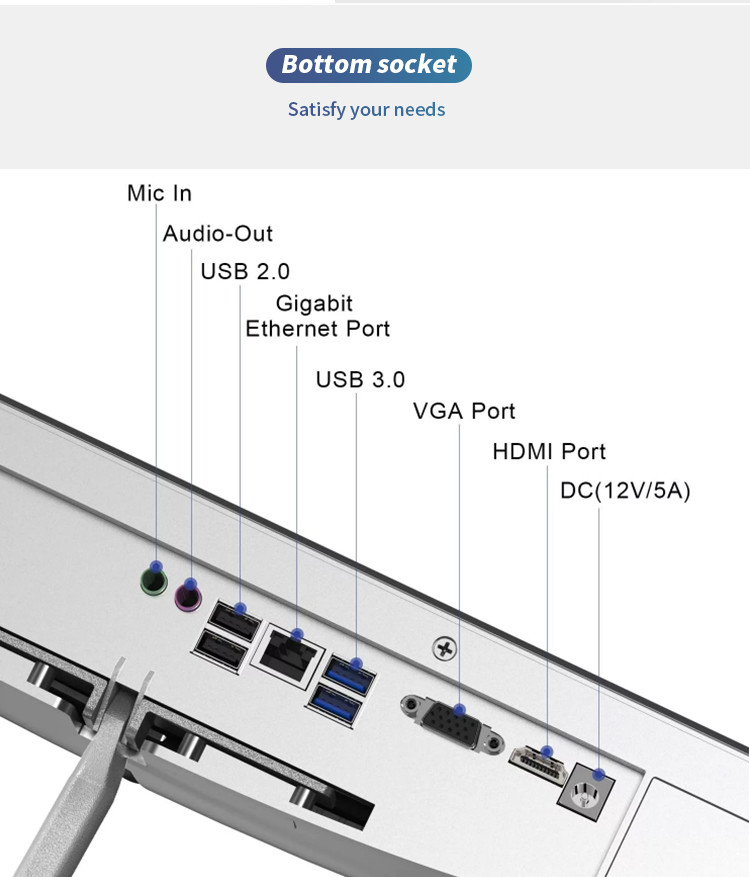 APL N3350 OEM I7 Desktop Computer All In One Touchscreen PC