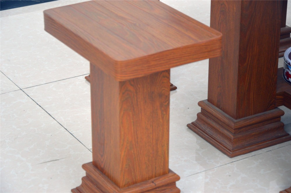 Wooden Grain Classic Aluminum Chair Eco Friendly Waterpoof Furniture