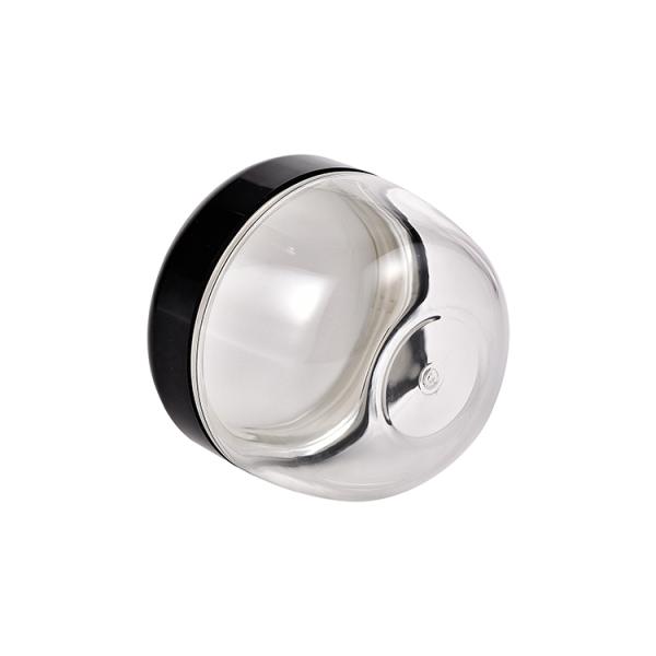 Screw Black Cap 50ml Face Cream Moisturizer Glass Jar 100g