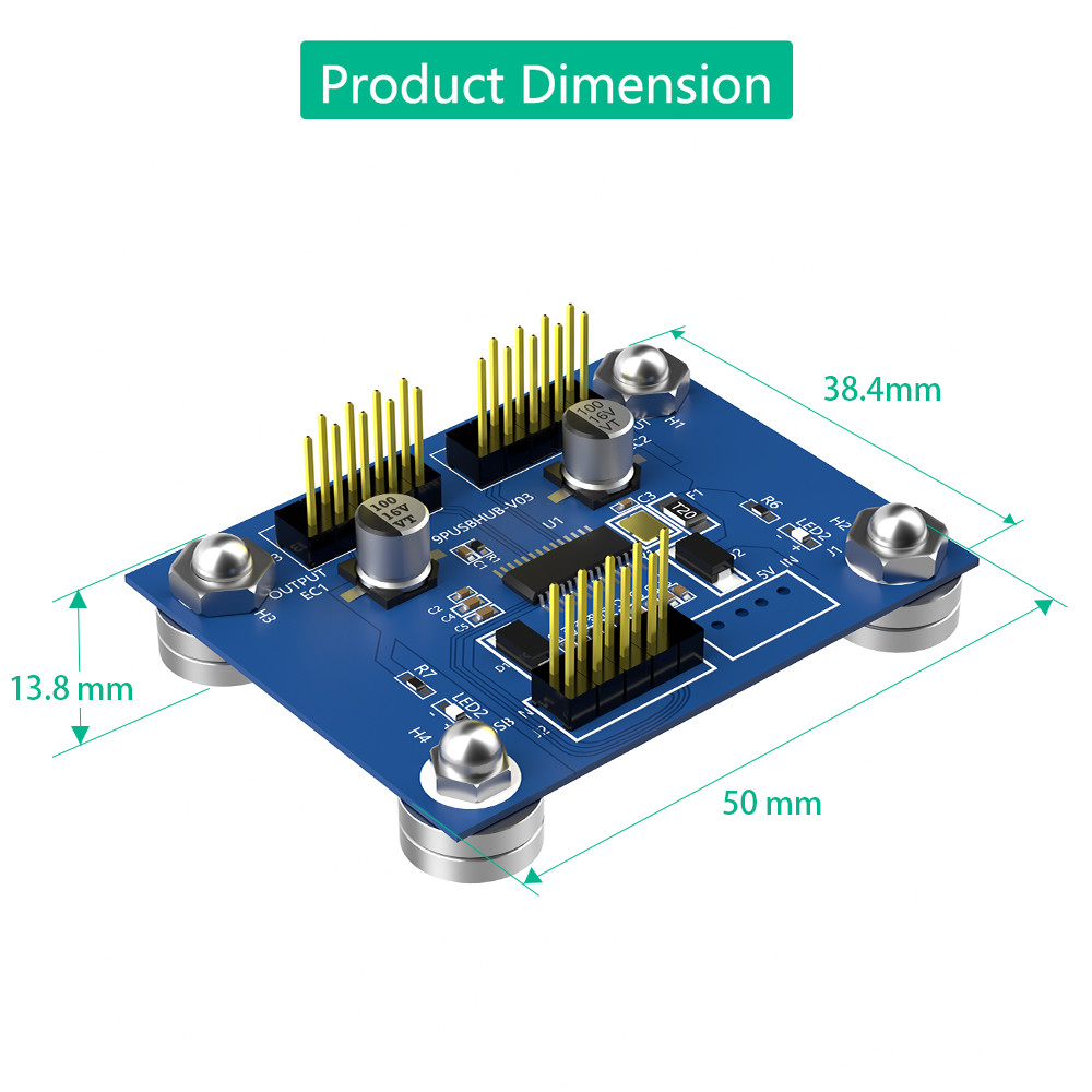 4-Port USB 2.0 Hub with Power LED and Magnetic base