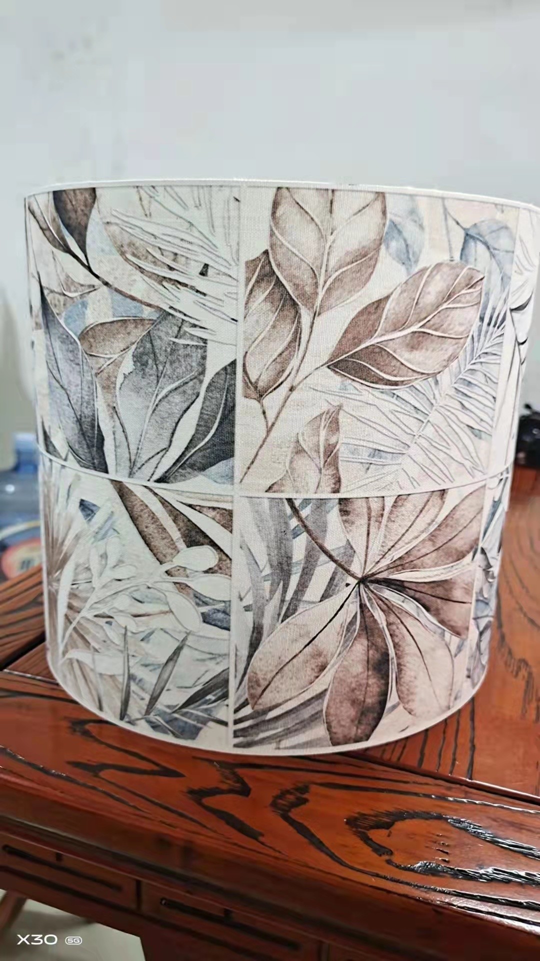 Drum Shape Fabric Outer Digital Print Lampshades For Pendant