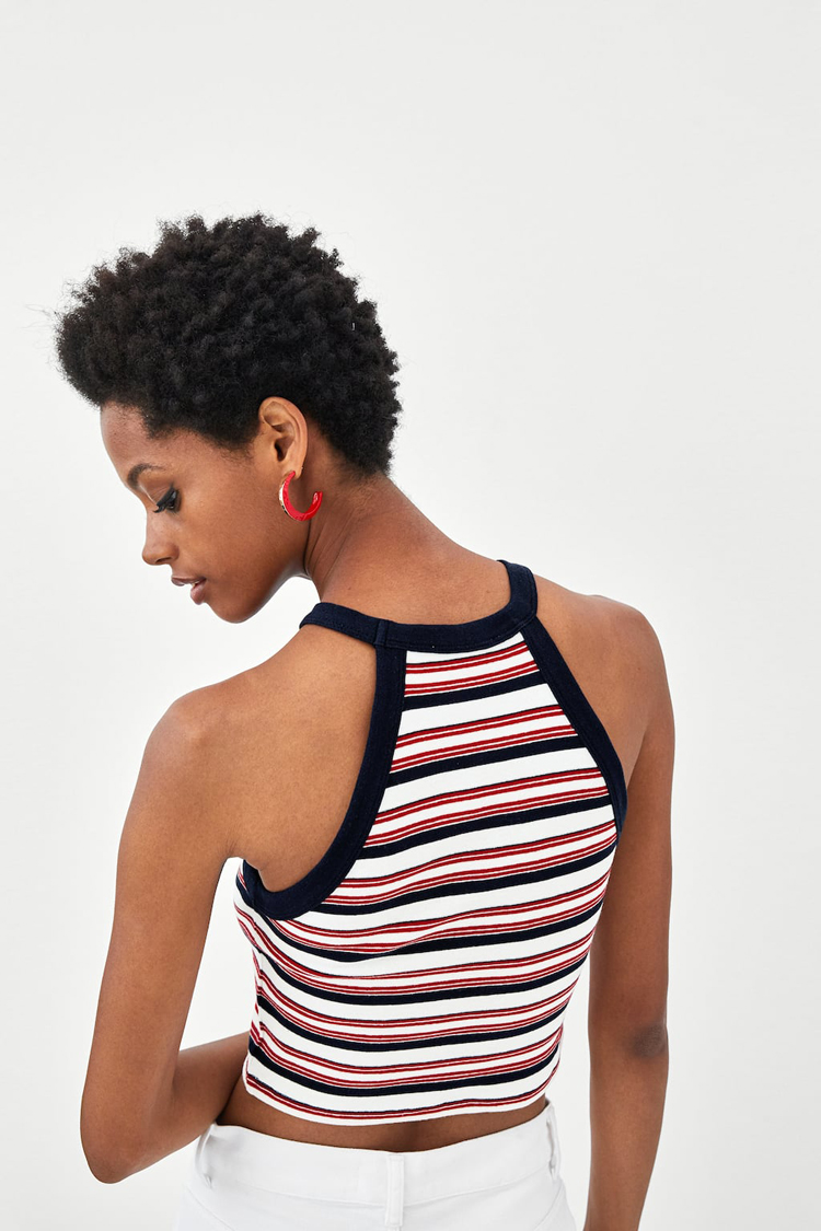 Factory Price Women Summer Stripes Cotton Tank Top