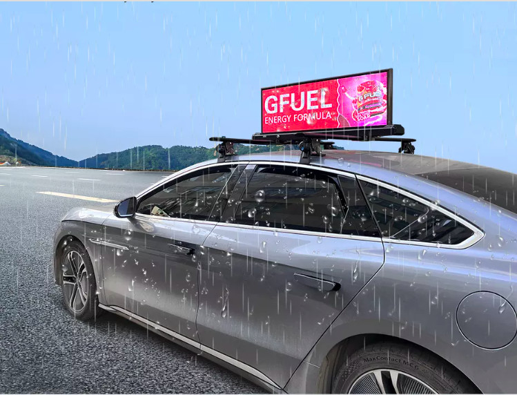 Double Side Wifi Taxi Top LED Display 4G Remote Control Outdoor Guide