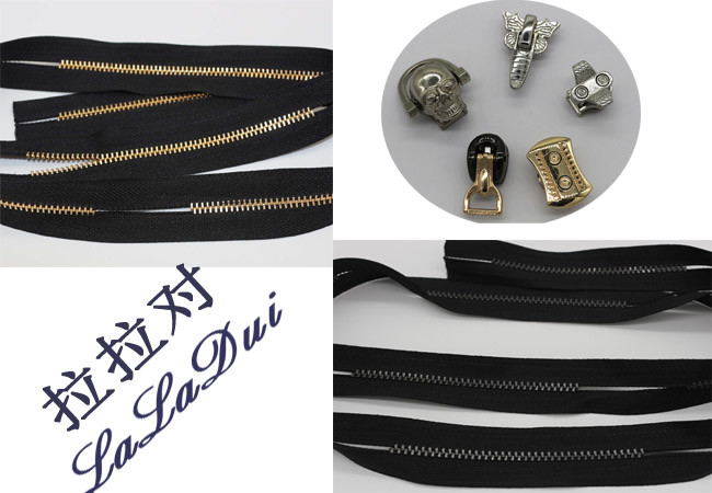 H65 Brass 40 Inch / 48 Inch Separating Zipper , Heavy Duty Metal Zippers For Coats