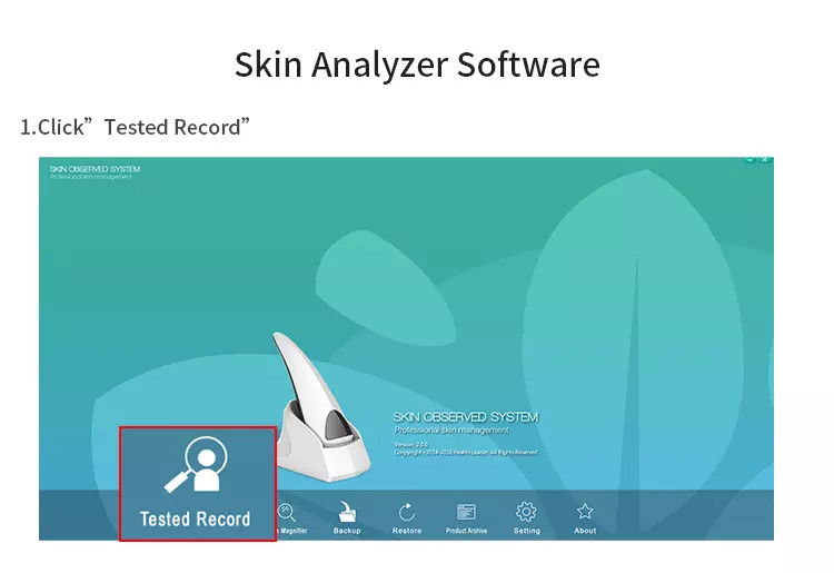 UV Spectrum Magic Mirror Skin Analyzer 5.0MP 3D Skin Analysis Machine