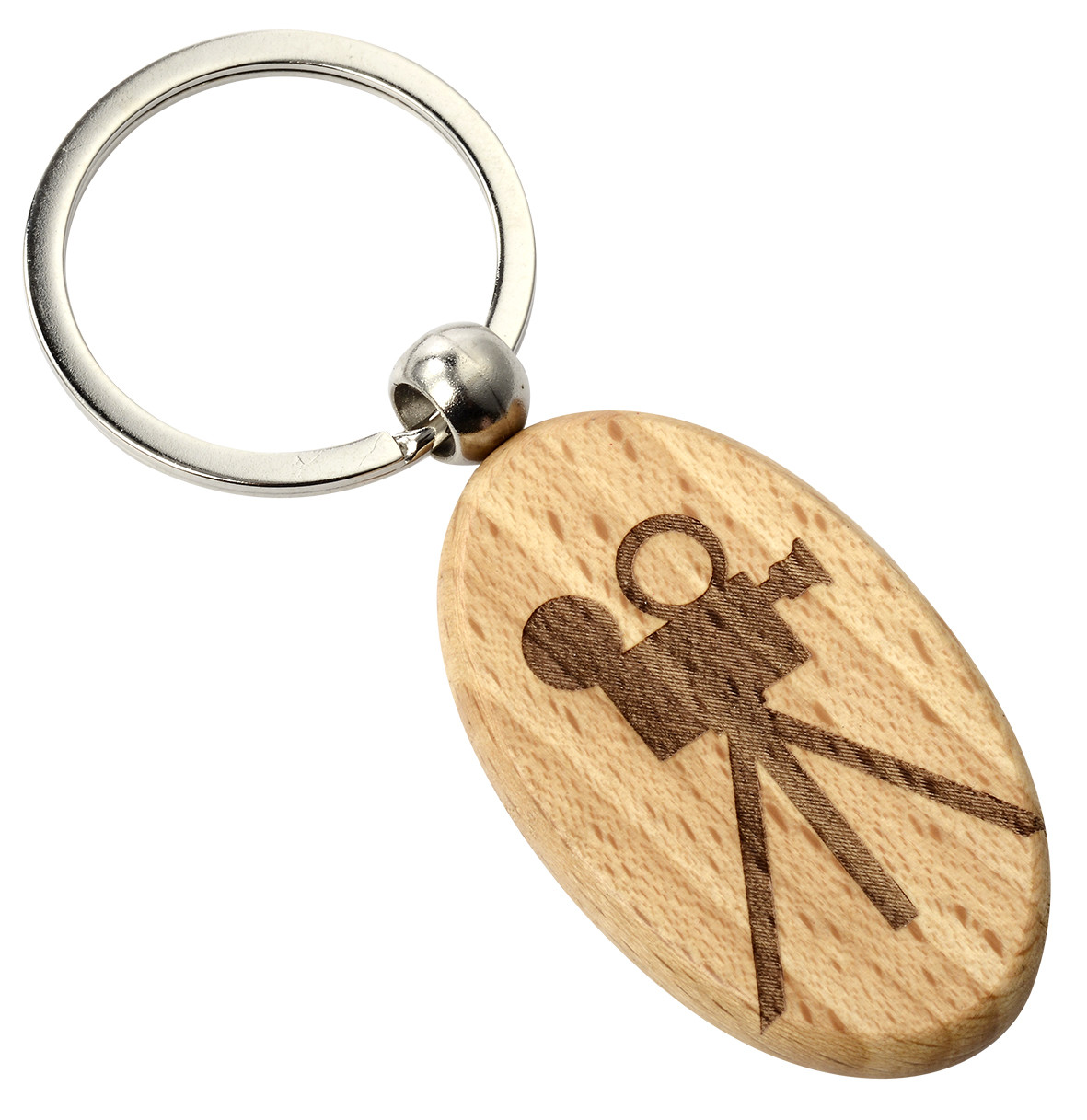 2-10mm Thickness Wooden Keychain Engraving Perfect Combination Of Style And Nature