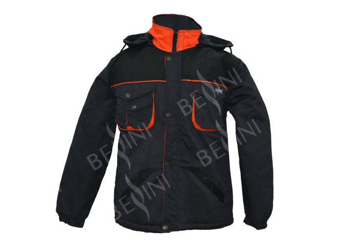 Cotton Winter Workwear Clothing Padded Jacket With Hood And Oxford Reinforcement
