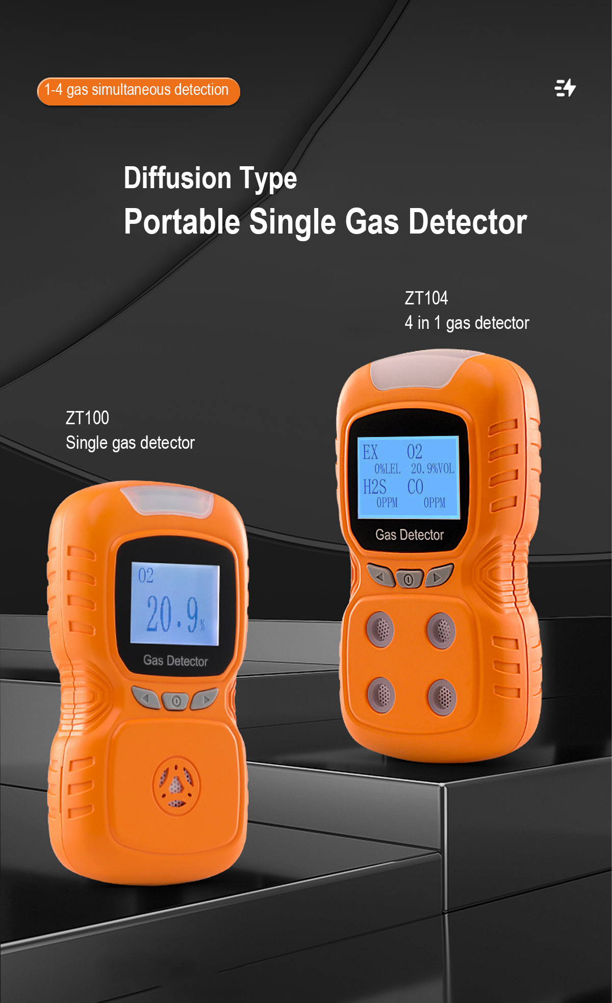 Zt100k Mini Combustible Portable Natural Gas Leak Detector Indoor Outdoor