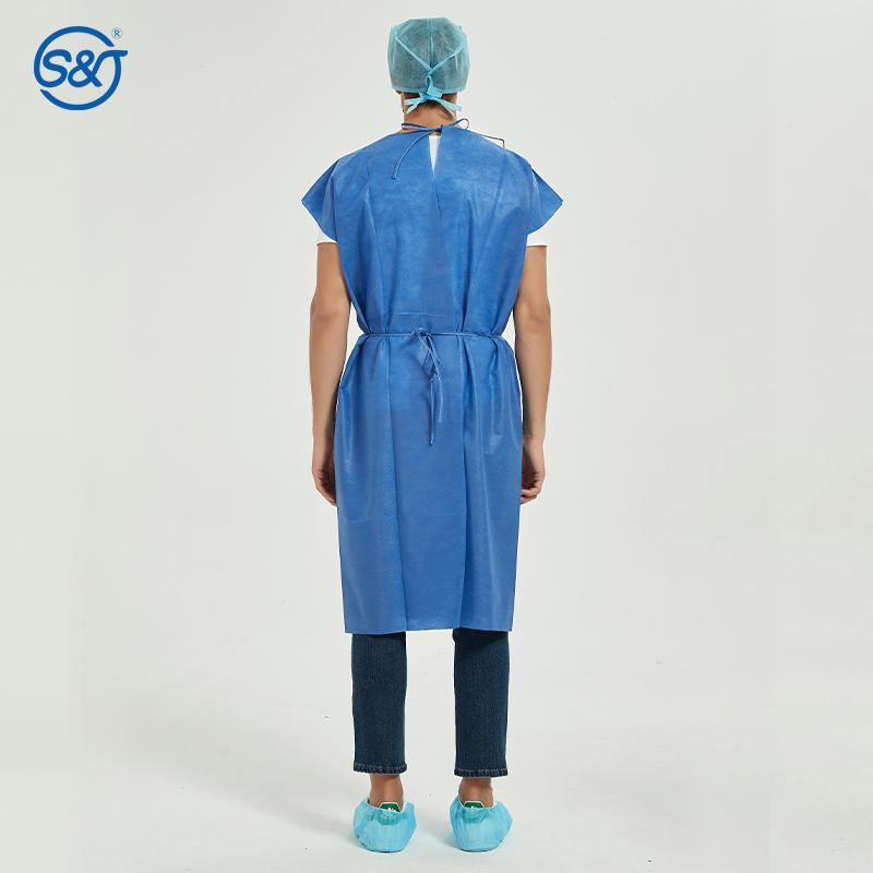 Disposable sleeveless gown hospital patient gown