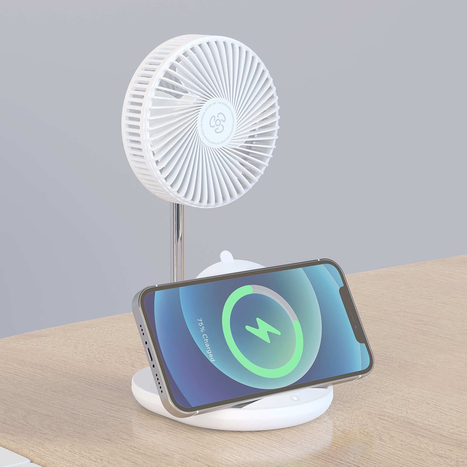 with fan wireless charger good for summer gift and promotion 2024 new products