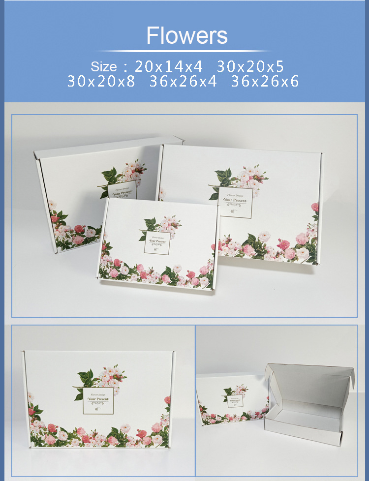 Corrugated Paper Custom Cardboard Mailers For Clothes Shoes Packaging