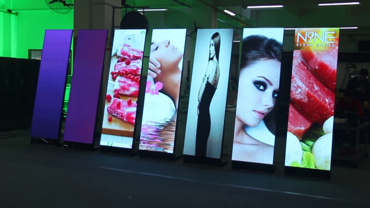 High Brightness 2.571mm Poster Light Box Displays 1/28 Constant Scan