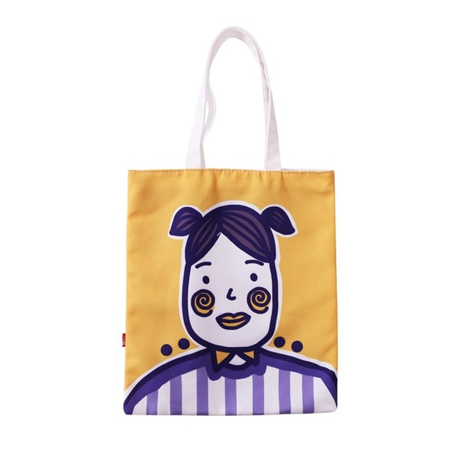 2022 Factory Customize Reusable Shopping Bag Fashion Women Canvas Tote Printing Eco Shopper Bags Shoulder Bags handbag