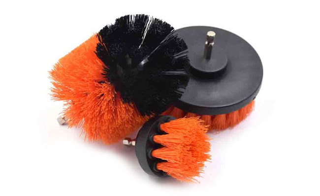 3 Pcs Power Scrubber Drill Brush , Rotary Bathroom Drill Brush Stiffness Bristles