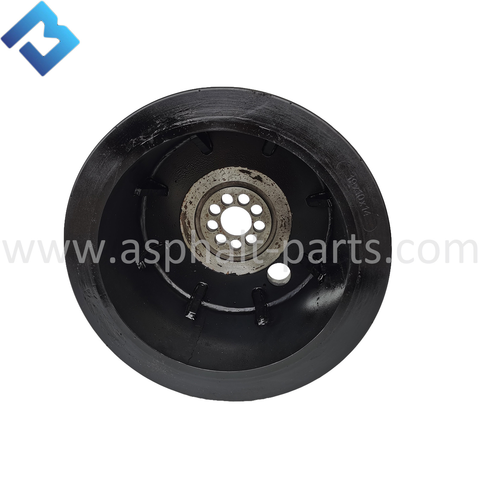 Benit BF300P Front Rubber Solid Tyre Wheels Black For Bomag