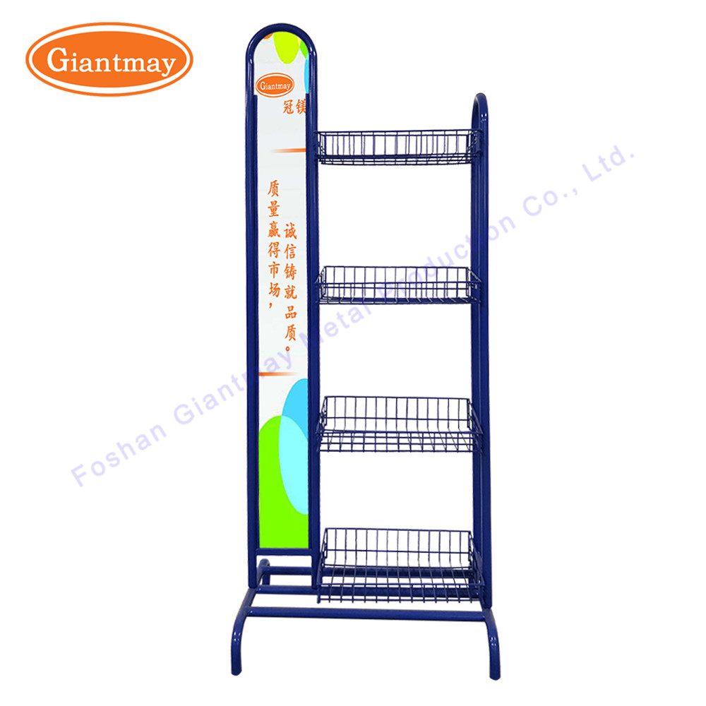 Potato Chips Metal Rack stand for snacks Display Basket