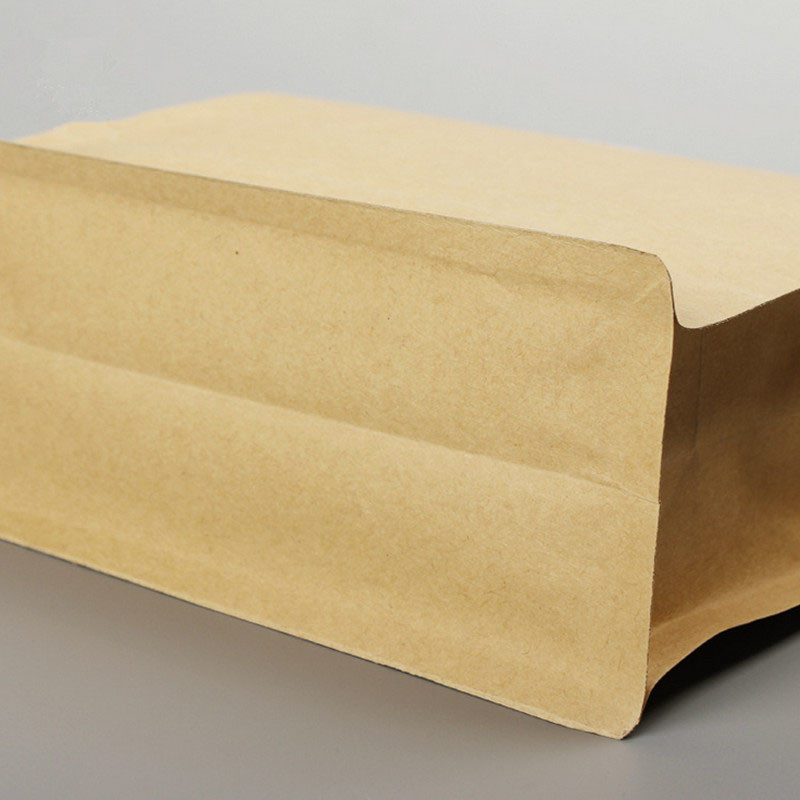 Snack Nuts Beans Small Packaging Bag Brown Kraft Paper k With Frosted Window