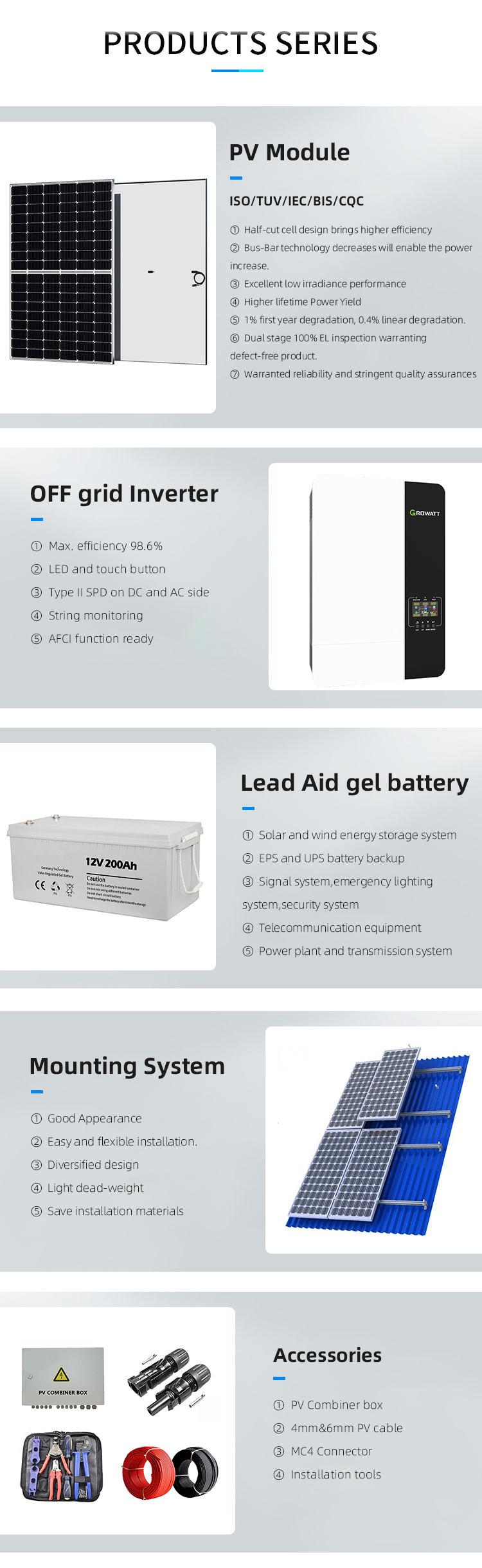 Photovoltaic Off Grid Solar Energy System MPPT Controller Home Use 5KW 10KW