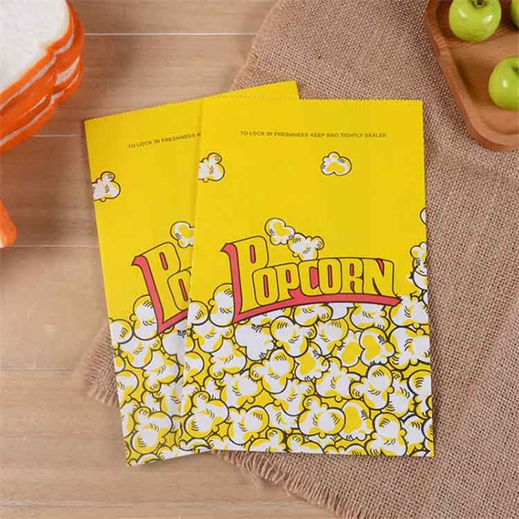 Biodegradable Greaseproof Popcorn bread Paper Sandwich Bags for Food packing