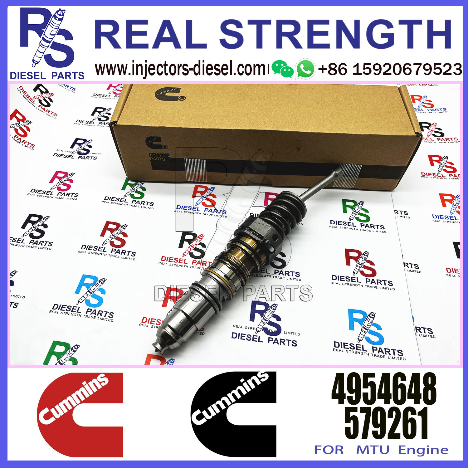 Diesel Engine Common Rail QSX15 Fuel Injector 1499257 579251 4903451 579263 4954648