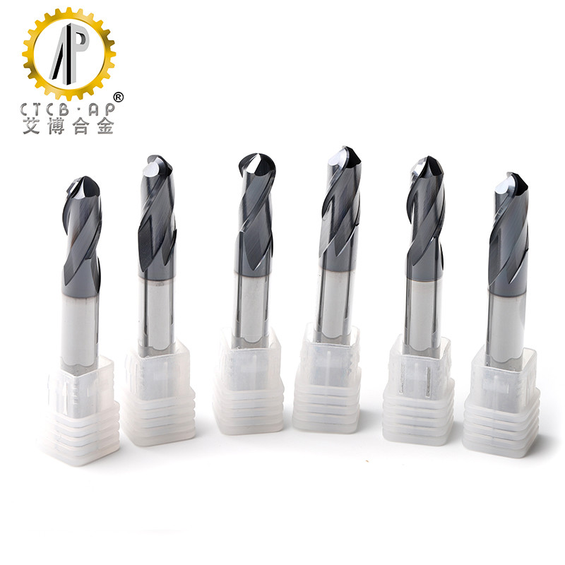 TiAlN Coating UF12 Carbide Ball Nose End Mill With No Burr