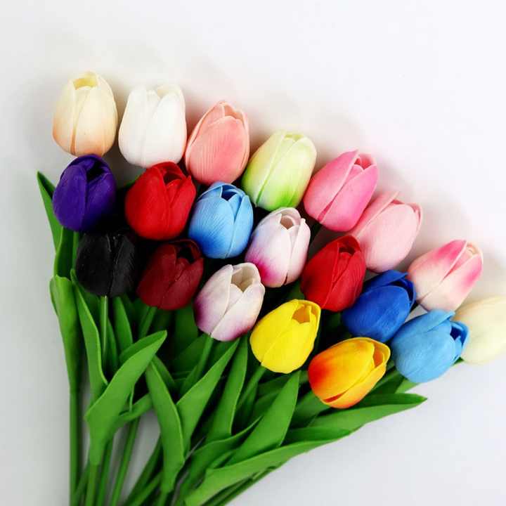Artificial Factory Tulip Flower Wedding PU Real Touch Fake Flowers Tuliper Decor Arrangement Bouquets Artificial Tulip