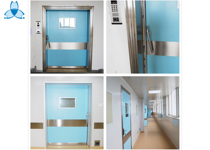Hospital Single Leaf Door Swing Door With Air Seal And Fireproof Feature