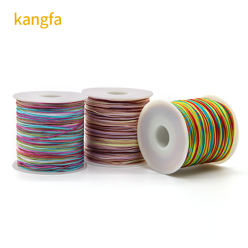 200m 0.8mm Flat Waxed Thread for Leather 100% Polyester Pattern Waxed Yarn Count 250D/16