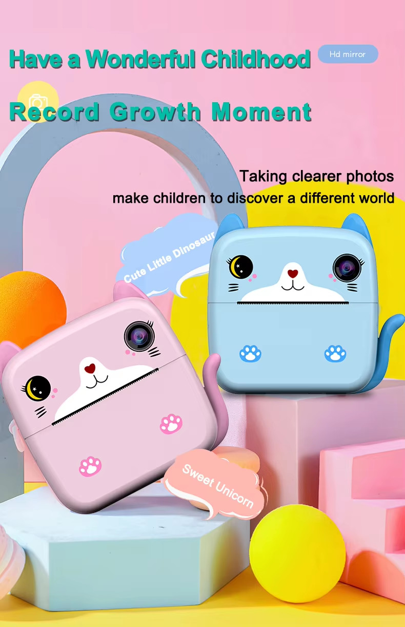 2.4inch Screen Instant Print Childrens Camera Toy Gift ODM